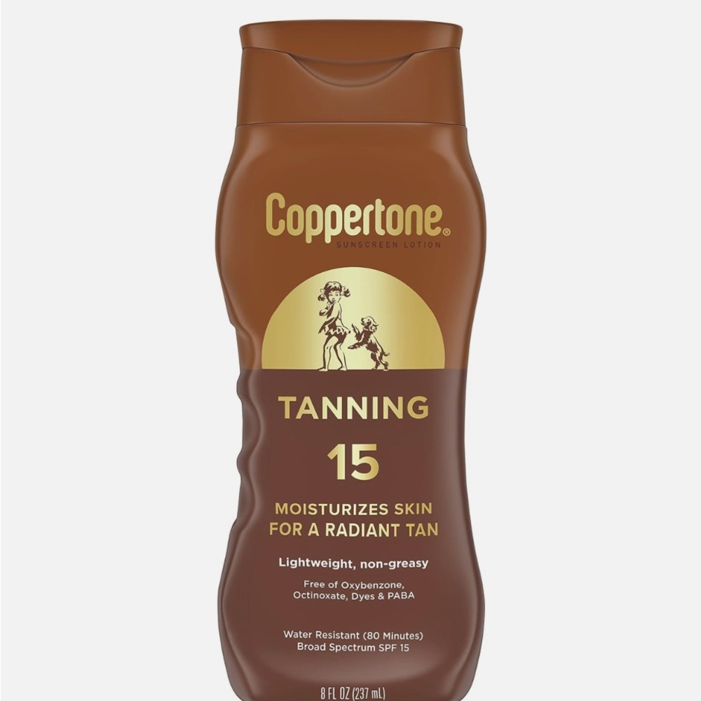 Coppertone Tanning Sunscreen Lotion SPF 15 Moisturizes‎ Skin Radiant Tan